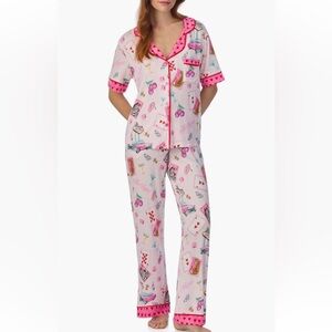 Room Service NEW Size M DAKOTA LONG KNIT PJ SET IN ROLL THE DICE
